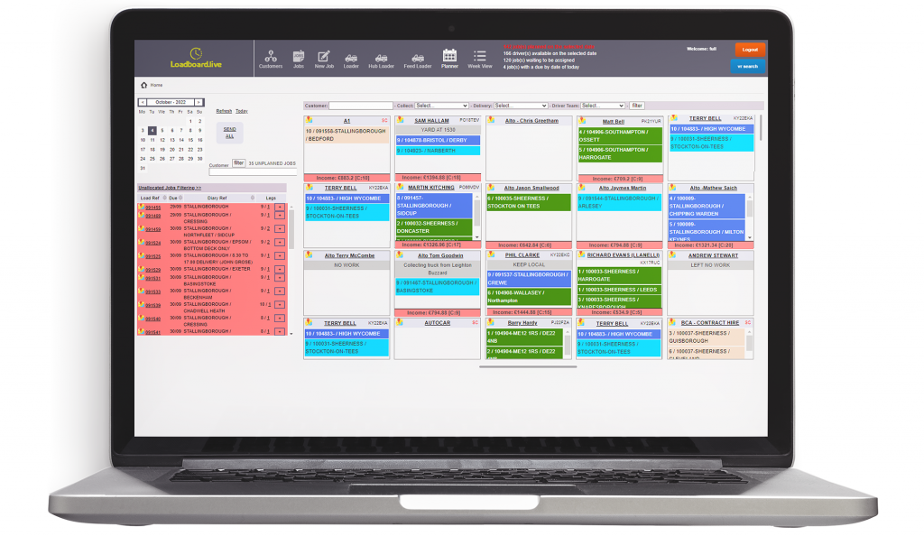 Vehicle Delivery Software Dashboard